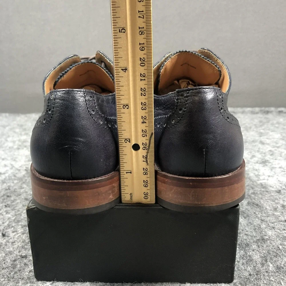 Cole Haan Williams Medallion Toe Shoes Mens Size 8.5 Blue Leather Wingtip